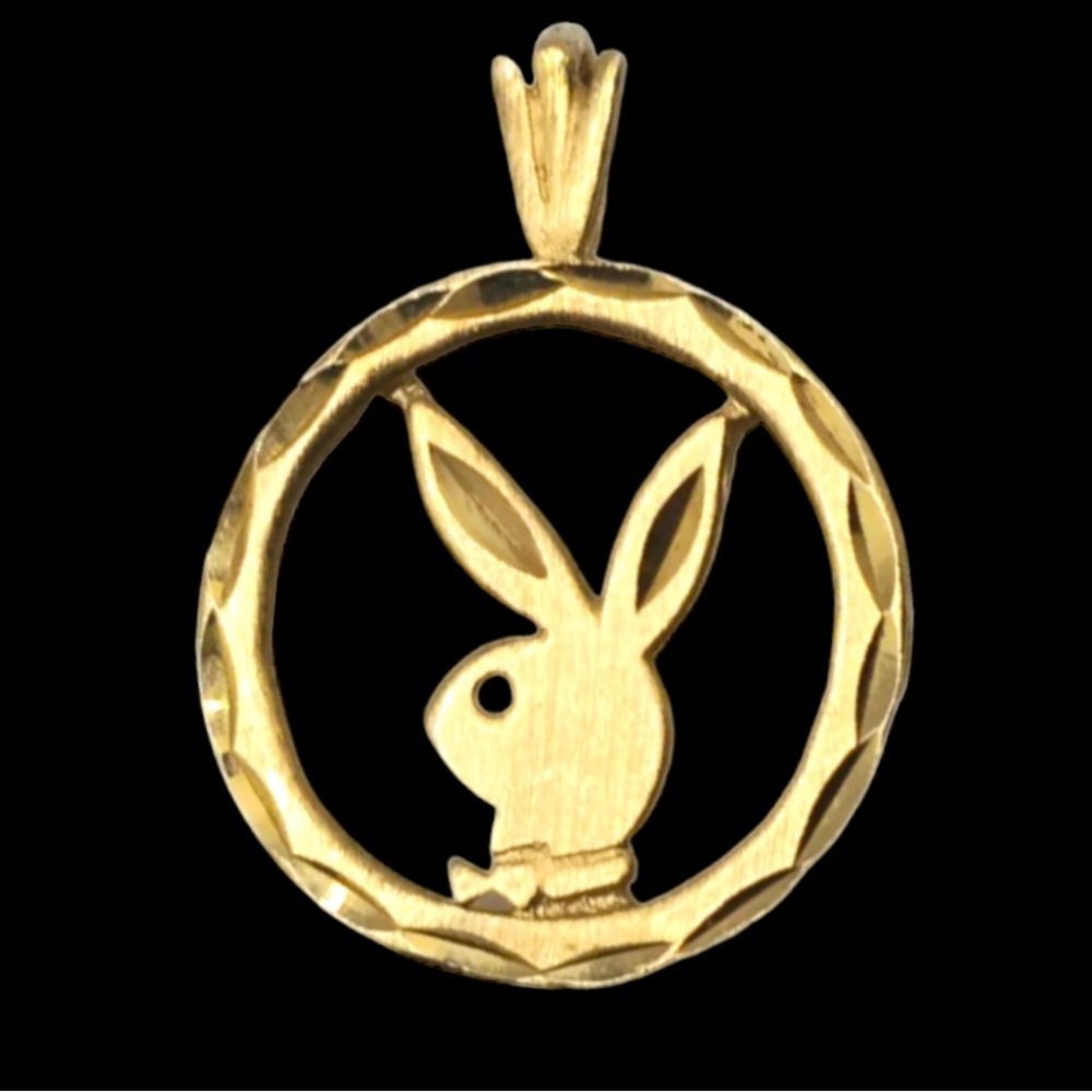 14k playboy pendant